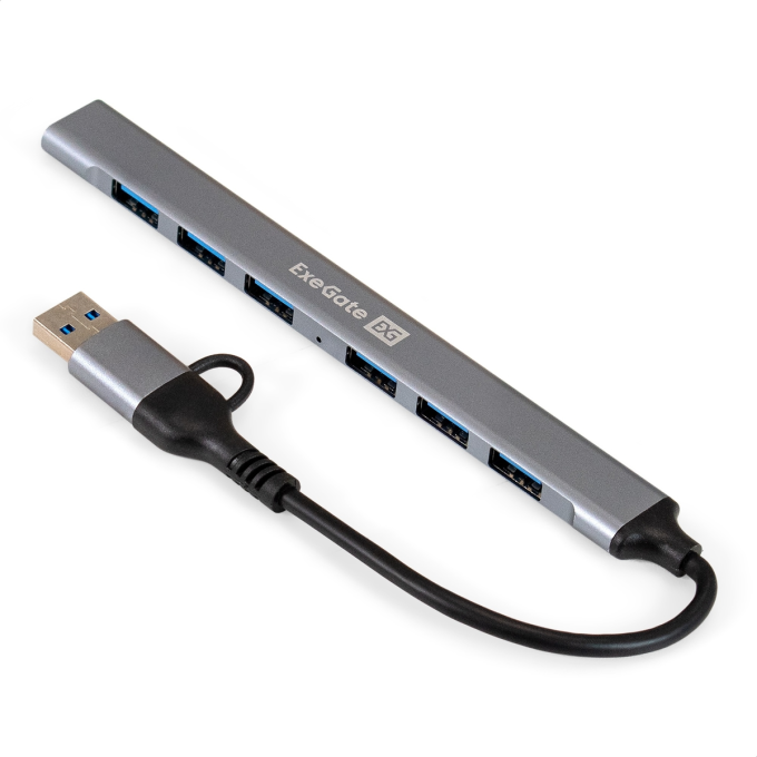 USB-Хаб (концентратор) 7-в-1 EXEGATE DUB-761C3 EX299790RUS